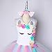 HJTT Girls Unicorn Costume Pastel Flowers Toddler Kids Princess Tutu Dress Up Clothes for Halloween Birthday Party Outfit