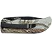 Elk Ridge - Outdoors Folding Knife - 3.5-in Closed, 2.5-in Black Stainless Steel Blade, Camo Coated Handle with Brass Plated Elk Overlay, Pocket Clip - Hunting, Camping, Survival - ER-118CA