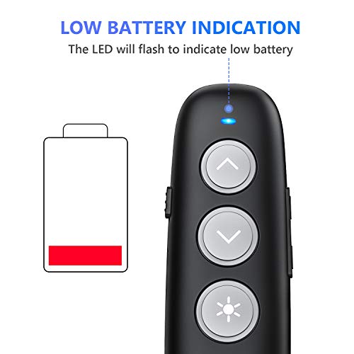 Rechargeable Wireless Presenter Remote Clicker, BEBONCOOL RF 2.4GHz Hyperlink Rechargeable USB Presentation Laptop Remote Control PPT Slides Clicker for PowerPoint, Prezi