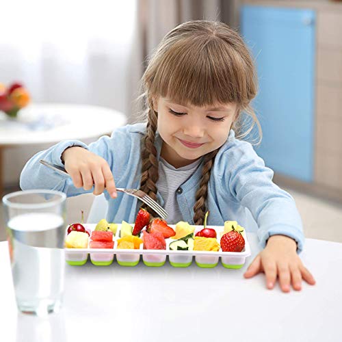 Ice Cube Trays 3 Packs Silicone Ice Cube Trays with Lids Easy Release Ice Trays Flexible BPA Free Stackable Ice Cube Trays