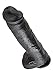 Pipedream King Cock with Balls, Black, 11 Inch