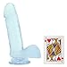 Doc Johnson Crystal Jellies - 7 Inch Realistic Cock With Balls - Strong Suction Cup Base - 7.2 in. Long and 1.7 in. Wide - Dildo, Clear