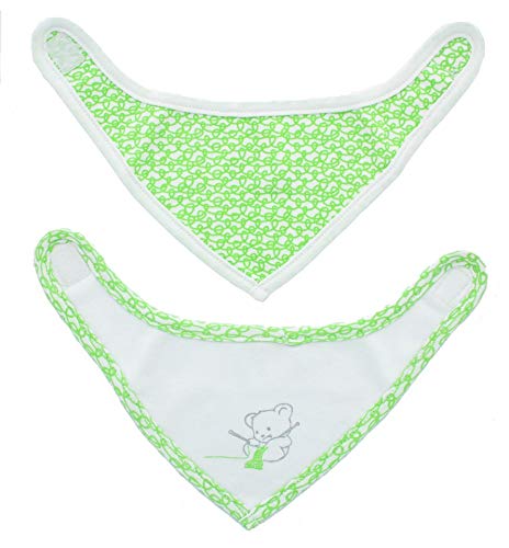 Baby Love Knitted Bandana Green One Size