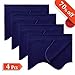 NICETOWN Royal Navy Blue Valance - Elegant Design 52-inch by 18-inch Scalloped Rod Pocket Window Valance Curtains and Drapes for Living Room/Bedroom/Boys Room, Window Dressing Panels, 2 Sets