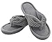 ULTRAIDEAS Women's Popcorn Flip Flop House Slipper with Memory Foam (Sleet, Size 9-10)