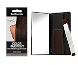 Hair Color Root Touch-Up Powder by Color Harmony: Conceals Grey and Dark Roots, Water Resistant Cover-Up; Non-Sticky, Simple To Apply and Mess-Free Root Concealer Mascara (Dark Brown)