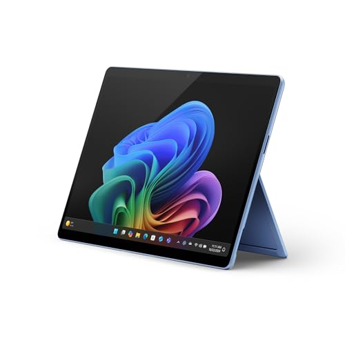 Microsoft Surface Pro (oplader niet inbegrepen), Copilot+ PC, 33 cm (13 inch), Snapdragon X Plus, 16 GB RAM, 512 GB SSD, nieuwste model, 11e editie, Windows 11 Home, saffier