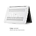 ZINMARK 13 Inch Laptop Case Cover Compatible with MacBook Air 13.3 Inch A1369 / A1466, Plastic Folio Hard Cover Case - White Marble