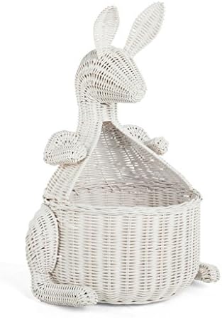 Kangaroo Wicker Storage Basket White