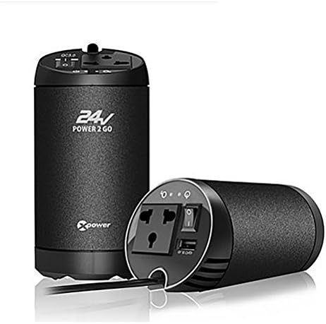 QINUO 200W Car Power Inverter DC 24V To 220V AC Outlet Cup Holder Car Converter Adapter With Smart Quick USB Charger