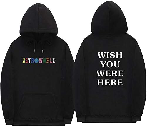 Bocaoying Men's Astroworld Graphic Hoodie Hip Hop Pullover Sweatshirt Top