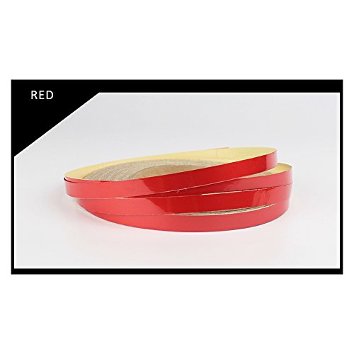 FOLCONROAD Reflective Striping Tape Wheel Rim Stripe for Car Body Motorcycle Wheel Hub Rim Warning Safety -Red