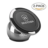 Magnetic Phaone Car Mount, BOOCOSA Universal Dashboard GPS Tablets Cell Phones Holder Stand One-Hand Cradle for iPhone X 8 7 Plus 6s 5, Galaxy S6 S7 Note 8, HTC LG Smartphones