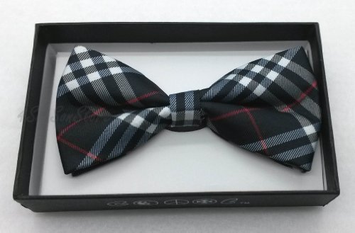 Color Tuxedo Classic Bow Tie, Cravat, Necktie, Neckwear Adjustable Men's Fashion Bowtie - Blue Pattern