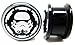 Star Wars Storm Trooper Badge Screw-on Ear Plugs - Acrylic - NewPair 8 Sizes