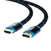 HDMI Cable 4K Ultra HD 12 Foot (3 Pack) Nylon Braided HDMI 2.0 Cable, High Speed 18Gbps 4K60Hz HDR, 3D, 2160p, 1080p, HDCP 2.2, ARC, HDMI Cables for Monitors, HDTV