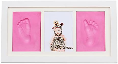 Babyprints Newborn Baby Handprint and Footprint Photo Frame Kit (pink)