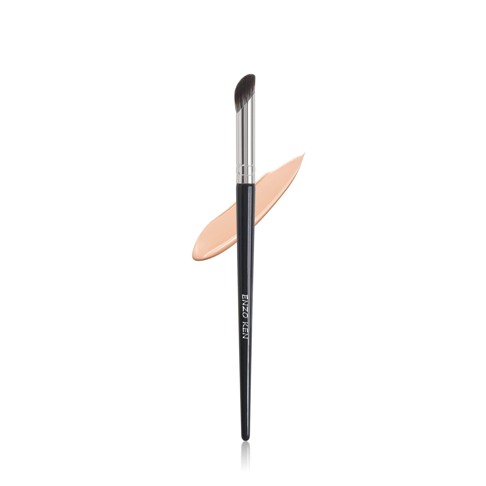 ENZO KEN Mini Angled Concealer Brush Under Eye, Concealer Brush, Small Nose Contour Brushes, Nose Brush Contour, Angle Concealer Brushes, Small Concealer Brushes, Angled Brush - Black, 8S — image 1