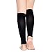 TOFLY® Calf Compression Sleeve for Men & Women, 1 Pair, Footless Compression Socks 20-30mmHg for Leg Support, Shin Splint, Pain Relief, Swelling, Varicose Veins, Maternity, Nursing, Travel, Black XL