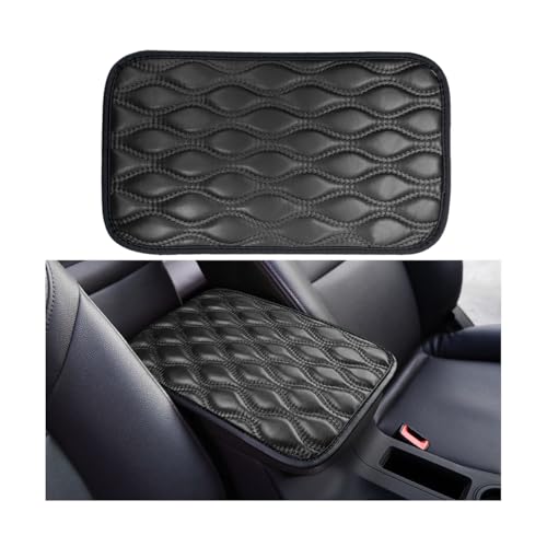 KHGUZ Car Center Console Cover, Leather Vehicle Armrest Seat Box Pad, Comfortable Memory Foam Automotive Interior Protection Cushion Mat Accessories, Universal for SUV, Sedan, Truck (Black) at Amazon