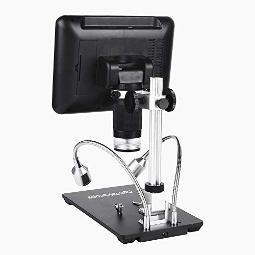 Opti-Tekscope OT-S7 7" Digital LCD Microscope Camera Magnifier | 100X Magnification | Superior 7" Inch High Definition Display | Multi Angle Adjustable Stand | Three LED Light Sources