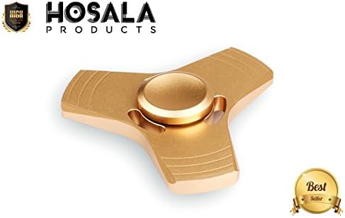 HOSALA - SPINNER FIDGET HAND TOY TORQBAR EDC 2-4mins. Focus, Stress reducer, Relieve AD, ADHD, anxiety, boredom. Dirt Resistant, Smooth Surface, Ultra Durable, Killing Time. (gold)
