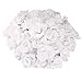 Hdecor Silk Cream White Roses Flower Head, Artificial Flowers Heads for Wedding Flowers (White)
