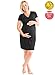 Kindred Bravely Ultra Soft Maternity & Nursing Nightgown Dress (Black, XL)