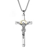 Lanroque Stainless Steel Pendant Necklace for Men and Women 24 Inch