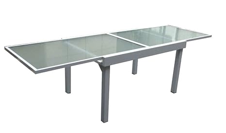 Garden Pleasure Ausziehtisch 135/270x90 Garten Terrasse Alu Glas Tisch Esstisch