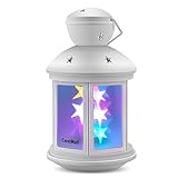 CestMall Portable 3D Stars LED Night Light, RGB Colorful Atmosphere Night Lamp, Batteries Powered Attractive Retro Style Lantern Lighting Lamp (Batteries NOT included) (White)