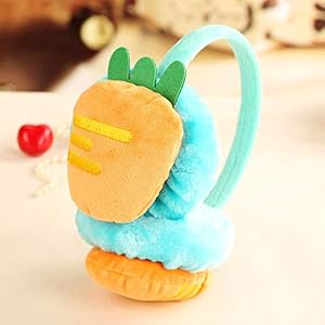 SXCYU Frutas niño Orejeras Niños Niñas Estilo Japonés Coreano Encantador del otoño Invierno de la Felpa del Espesamiento…