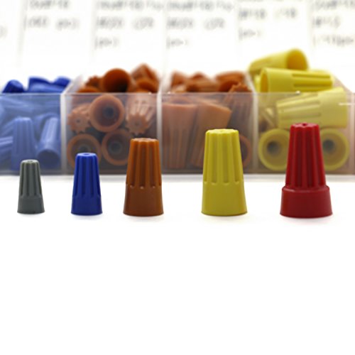 HUELE Ele-al Wire Connectors Screw Terminals with Spring Insert Twist Nuts Caps Connection Assortment Set for Home,Speaker,Automotive, 158Pcs
