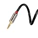 SHD Aux Cable 3.5mm Stereo Audio Cable Tangle-Free Slim Aux Cord Male Type Compatible for Car,Stereo Audio Devices,PC,Tablets,Smartphones and MP3 players-6Feet