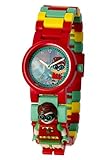 Lego Batman Movie 8020868 Robin Kids Minifigure Link Buildable Watch | red/Green | Plastic | 25mm case Diameter| Analog Quartz | boy Girl | Official