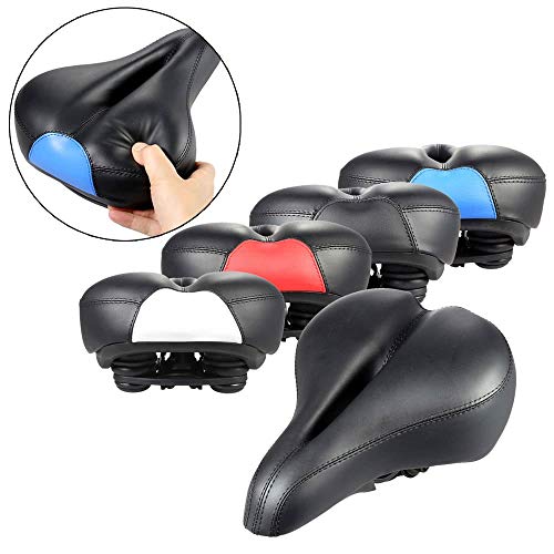 Penghayi Bicycle Soft Silicone Road Bike Bicycle Saddle Hollow MTB Cycling Bike Seat Cushion Cover Pad 10.63" 8.27"(LW) Component (Color : R) - Thumbnail 2