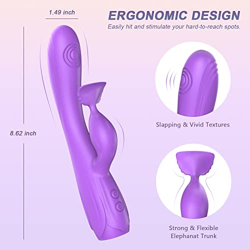 YTYOMUR G Spot Vibrator Clitoris Stimulator for Women Sex Toy, Three-Point Precision Stimulation G Point/Clits /Vagina,Upgraded Dual Motors with 14 Vibration and Beat Mode,Rechargeable & Waterproof