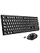 Mpow Wireless Keyboard and Mouse Combo, Ergonomic 104-Key Chiclet Keyboard & Compact Mouse, 2.4G Cordless Keyboard with Nano USB Receiver for PC Desktop Computer Laptop Mac, Long Battery Life