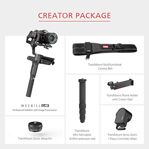 Zhiyun WEEBILL LAB Creator Package 3-Axis Gimbal Stabilizer for Sony Canon Nikon DSLR SLR mirrorless Camera 3KG Payload,Versatile Structure,ViaTouch Control System,Latch Design - Thumbnail 6