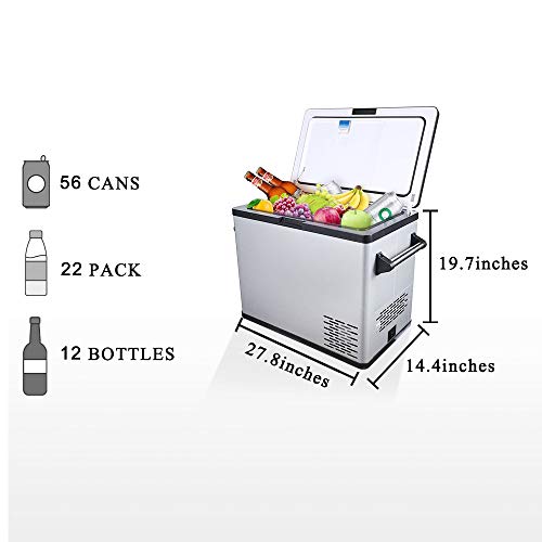 Ausranvik 37 Quart Portable Fridge for Car Freezer, 12/24V DC 110V AC