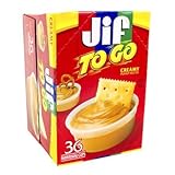 COS-SL Jif to Go Natural Creamy Peanut Butter 1.5 Oz - 36 Individual Cups
