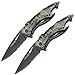 TAC Force TF-705GC Assisted Opening Tactical Folding Knife, Black Half-Serrated Blade, Grey Camo Handle, 4-1/2-Inch Closed, Grey Camo (2-Pack)