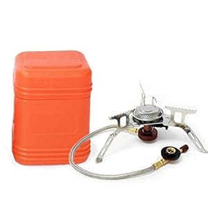 MHOYI Camping Gas Stove klein opvouwbaar Camping Gas Stove Compact Duurzame gasbrander met draagtas voor camping…