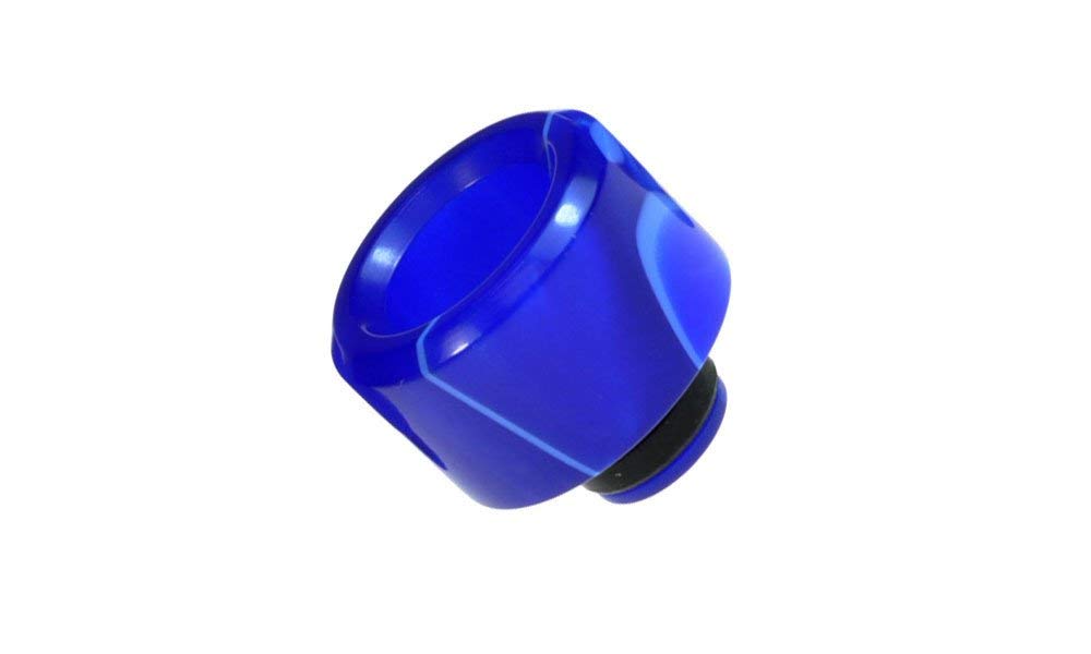 Armerah Basin 510 Drip Tip e-cig Mouthpiece Short/Wide/Acrylic/Marble Single in Blue