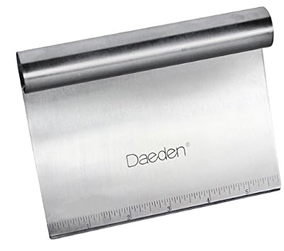 ISIN Daeden Kitchenware Series: Professional Quality Multi-purpose Stainless Steel Scraper & Chopper Measuring Guide 6" x 4"