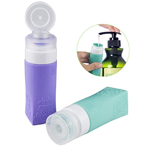 TSA Approved Leak Proof Silicone Travel Bottles Cosmetic Toiletry Travel Size Containers Refillable Travel Tube Sets for Shampoo Conditioner Lotion (4 Pack with Sticker & Bag) 8 TSA Approved Leak Proof Silicone Travel Bottles Cosmetic Toiletry Travel Size Containers Refillable Travel Tube Sets for Shampoo Conditioner Lotion (4 Pack with Sticker & Bag)