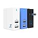 iXCC 20W Dual USB Ports Wall Charger High Speed Charging Travel Charger for iPhone 7 / 6s / Plus, iPad, Galaxy, LG, Nexus and More - Black