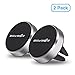 Car Mount Magnetic Air Vent Phone Holder for iPhone 8/ 7/ 6 Plus Samsung Galaxy S8/S7/S6 Note 8/4/5 BlitzWolf Stainless Steel Cell Phone Easy Clip on Mount with Metal Plate for Car Vent 2Packs