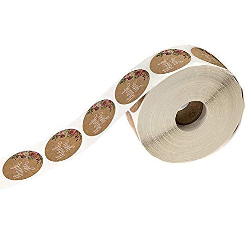 500Pcs / Roll Floral Decorative DIY Holiday Paper Self Adhesive Sticker Wedding Thank You Gift Wrapping Label Seal