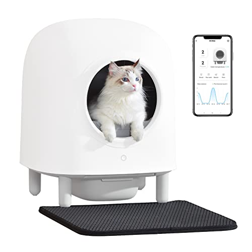 GOLDBOSS SelfCleaning Cat Litter Box with Litter Mat，Automatic Litter